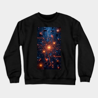 Circuit board 10K resolution Crewneck Sweatshirt